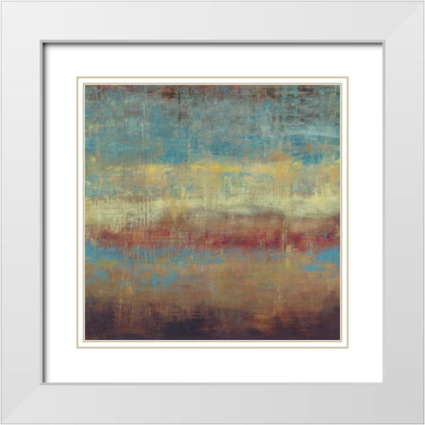 Subtle III White Modern Wood Framed Art Print with Double Matting by PI Studio