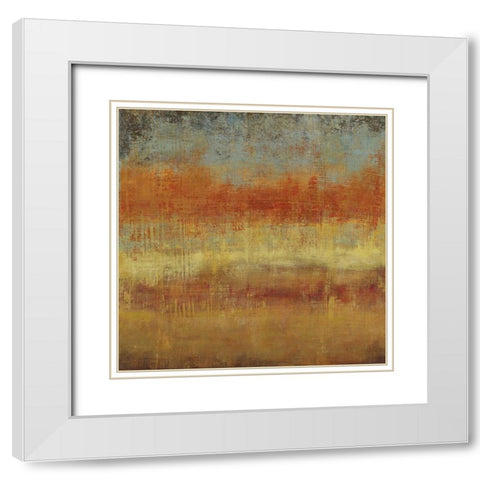 Subtle IV White Modern Wood Framed Art Print with Double Matting by PI Studio