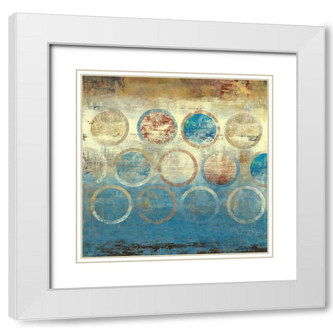 Ring a Ling II White Modern Wood Framed Art Print with Double Matting by PI Studio