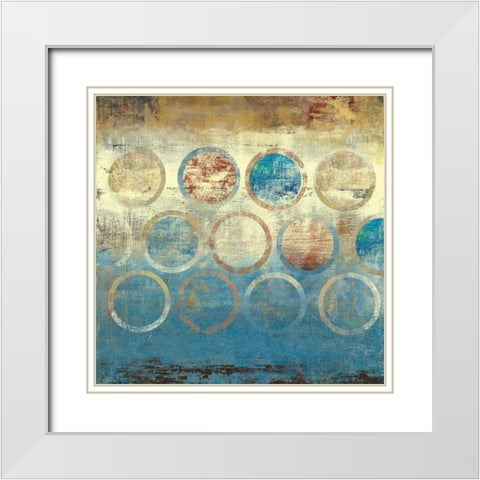 Ring a Ling II White Modern Wood Framed Art Print with Double Matting by PI Studio