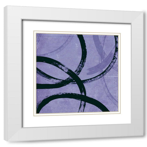 Loopy I White Modern Wood Framed Art Print with Double Matting by PI Studio