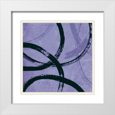 Loopy I White Modern Wood Framed Art Print with Double Matting by PI Studio