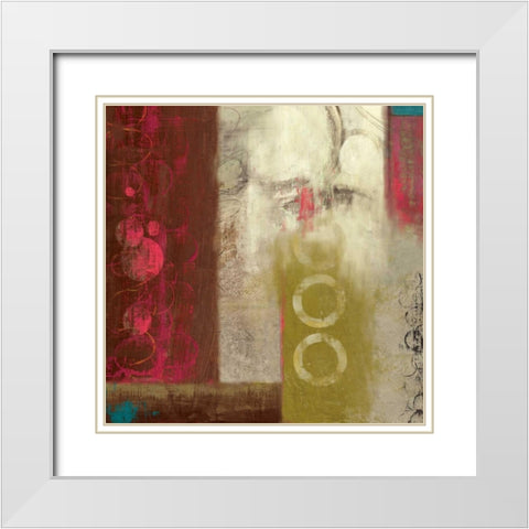 Landed White Modern Wood Framed Art Print with Double Matting by PI Studio