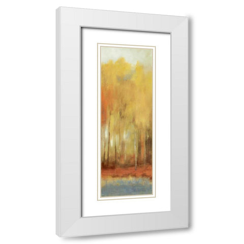 Haze I White Modern Wood Framed Art Print with Double Matting by PI Studio