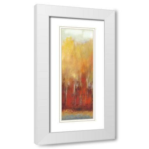 Haze II White Modern Wood Framed Art Print with Double Matting by PI Studio