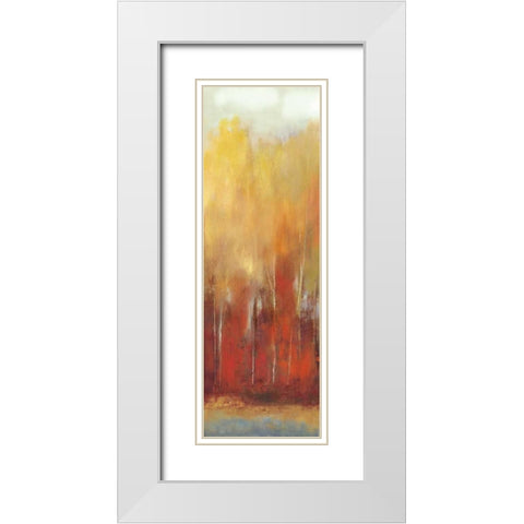 Haze II White Modern Wood Framed Art Print with Double Matting by PI Studio