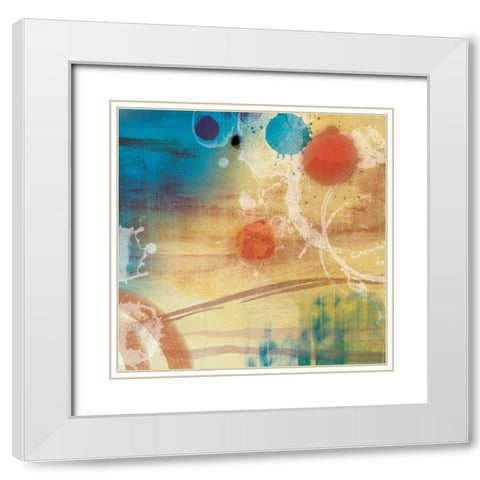 Tie Dye I White Modern Wood Framed Art Print with Double Matting by PI Studio