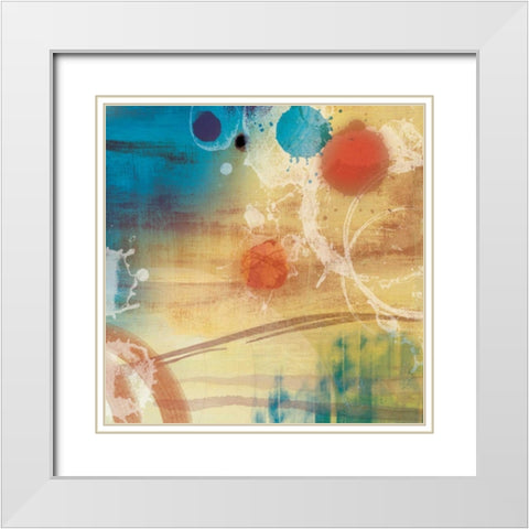 Tie Dye I White Modern Wood Framed Art Print with Double Matting by PI Studio