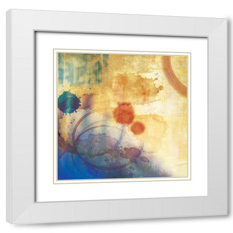 Tie Dye II White Modern Wood Framed Art Print with Double Matting by PI Studio