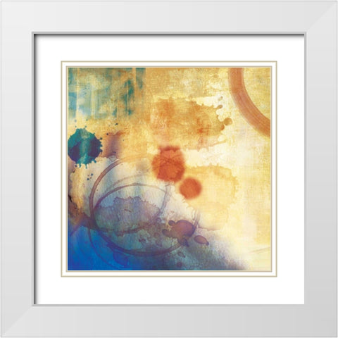 Tie Dye II White Modern Wood Framed Art Print with Double Matting by PI Studio