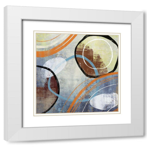 Winter Play White Modern Wood Framed Art Print with Double Matting by PI Studio
