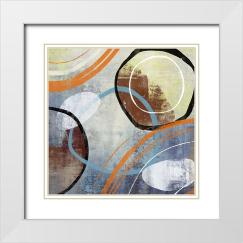 Winter Play White Modern Wood Framed Art Print with Double Matting by PI Studio