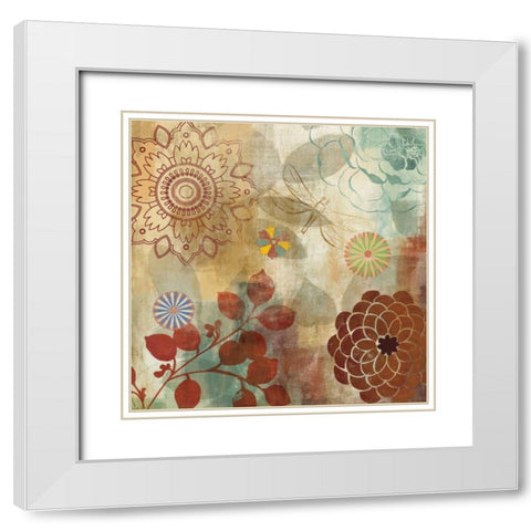 Ambiente I White Modern Wood Framed Art Print with Double Matting by PI Studio