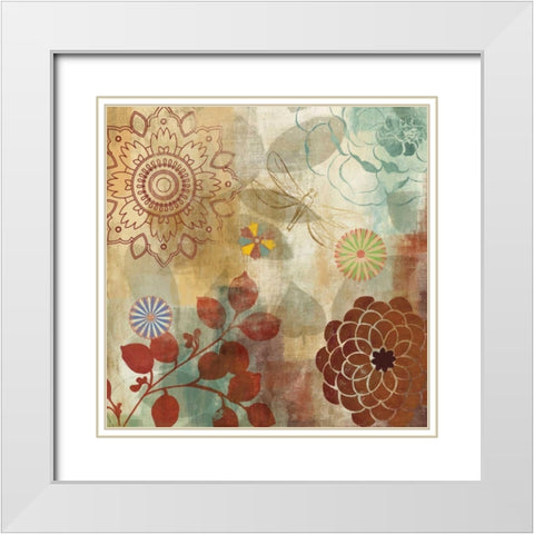 Ambiente I White Modern Wood Framed Art Print with Double Matting by PI Studio