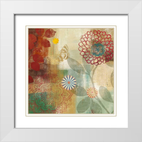 Ambiente II White Modern Wood Framed Art Print with Double Matting by PI Studio