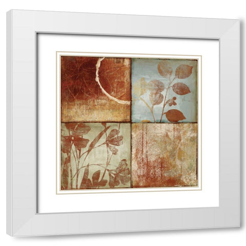 Treasures I White Modern Wood Framed Art Print with Double Matting by PI Studio