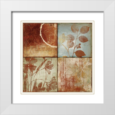 Treasures I White Modern Wood Framed Art Print with Double Matting by PI Studio