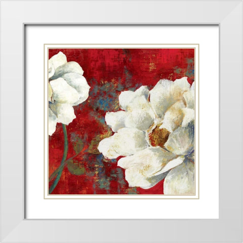 Velvet I White Modern Wood Framed Art Print with Double Matting by PI Studio