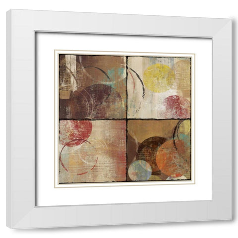Luster I White Modern Wood Framed Art Print with Double Matting by PI Studio