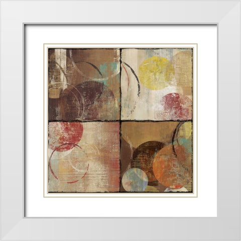 Luster I White Modern Wood Framed Art Print with Double Matting by PI Studio