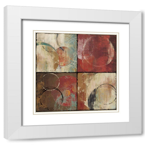 Luster II White Modern Wood Framed Art Print with Double Matting by PI Studio