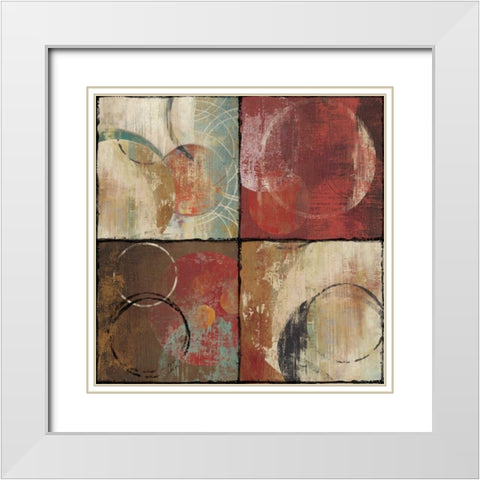 Luster II White Modern Wood Framed Art Print with Double Matting by PI Studio