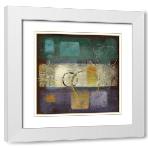 Little Pieces I White Modern Wood Framed Art Print with Double Matting by PI Studio