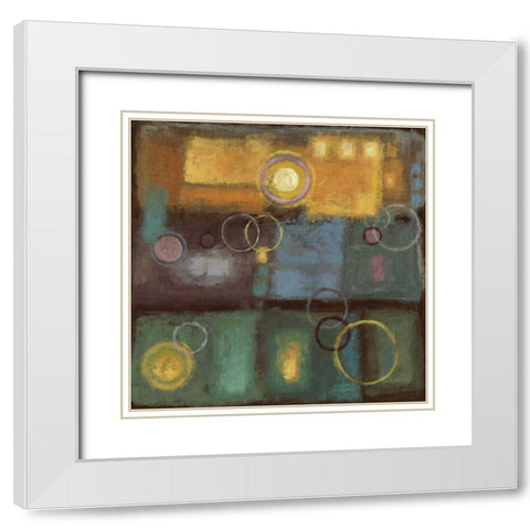 Little Pieces II White Modern Wood Framed Art Print with Double Matting by PI Studio
