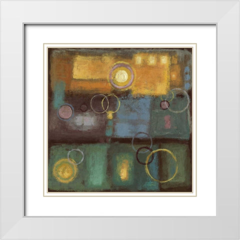 Little Pieces II White Modern Wood Framed Art Print with Double Matting by PI Studio