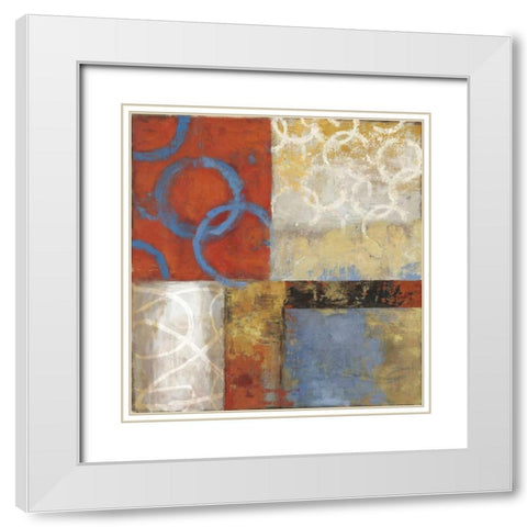 Orange Crush White Modern Wood Framed Art Print with Double Matting by PI Studio