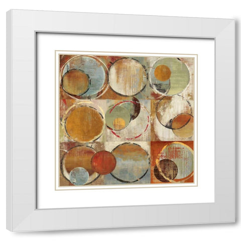 Lustre I White Modern Wood Framed Art Print with Double Matting by PI Studio