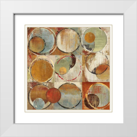 Lustre I White Modern Wood Framed Art Print with Double Matting by PI Studio