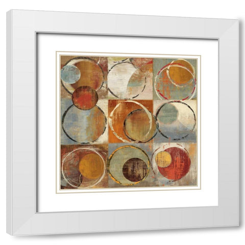 Lustre II White Modern Wood Framed Art Print with Double Matting by PI Studio