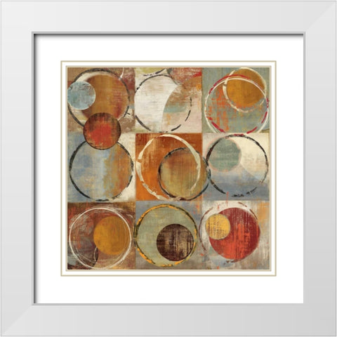 Lustre II White Modern Wood Framed Art Print with Double Matting by PI Studio