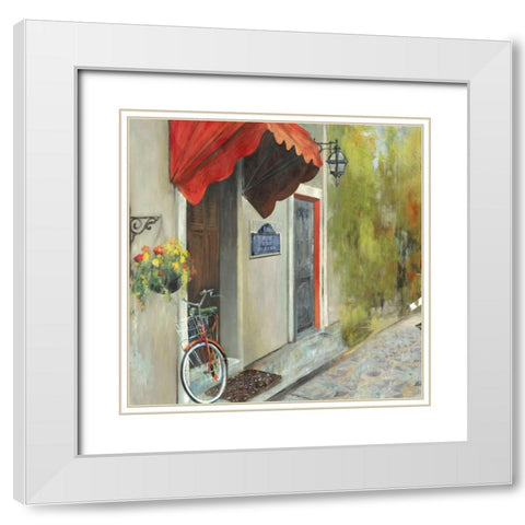 Stopping By White Modern Wood Framed Art Print with Double Matting by PI Studio