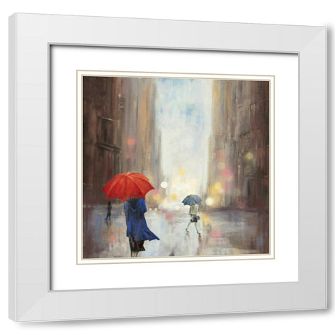 In the City White Modern Wood Framed Art Print with Double Matting by PI Studio