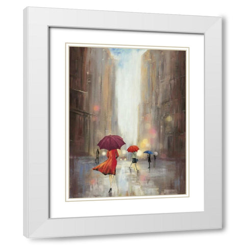 In the Crowd White Modern Wood Framed Art Print with Double Matting by PI Studio