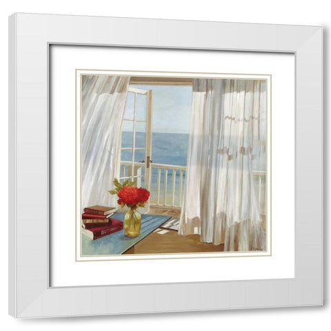 In the Breeze White Modern Wood Framed Art Print with Double Matting by PI Studio