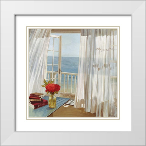 In the Breeze White Modern Wood Framed Art Print with Double Matting by PI Studio