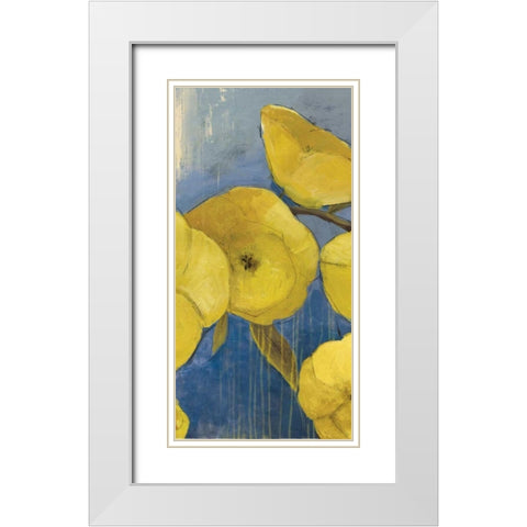 Sunshine I White Modern Wood Framed Art Print with Double Matting by PI Studio