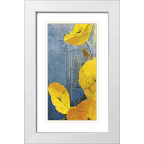 Sunshine II White Modern Wood Framed Art Print with Double Matting by PI Studio