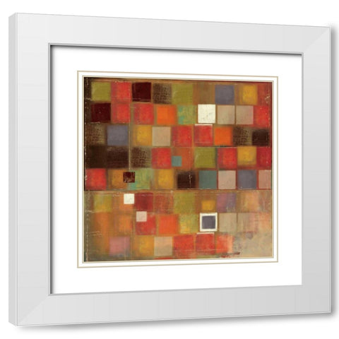 Diversified White Modern Wood Framed Art Print with Double Matting by PI Studio