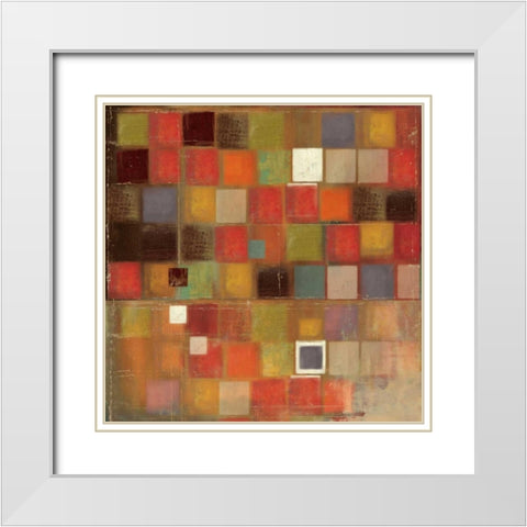 Diversified White Modern Wood Framed Art Print with Double Matting by PI Studio