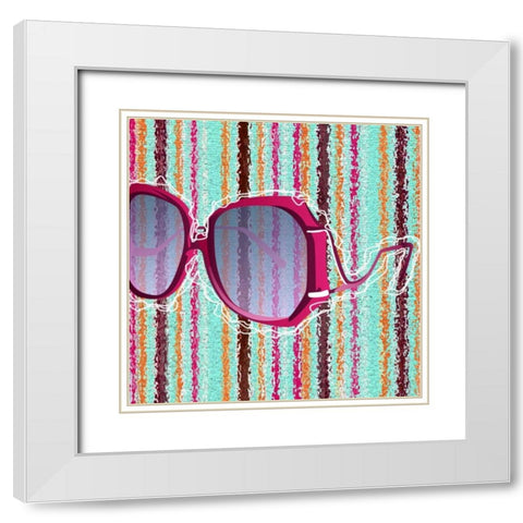 Wired White Modern Wood Framed Art Print with Double Matting by PI Studio