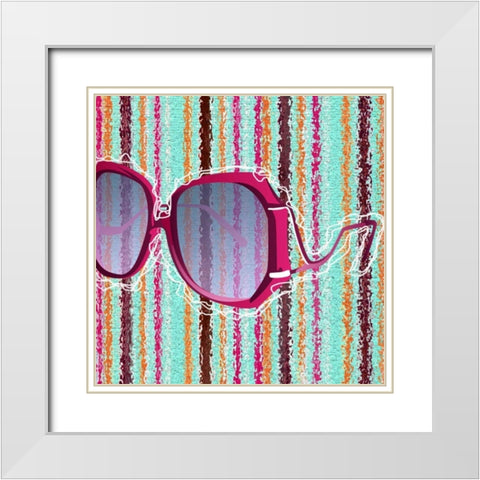 Wired White Modern Wood Framed Art Print with Double Matting by PI Studio