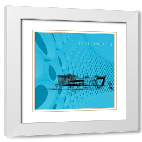 Architek I White Modern Wood Framed Art Print with Double Matting by PI Studio