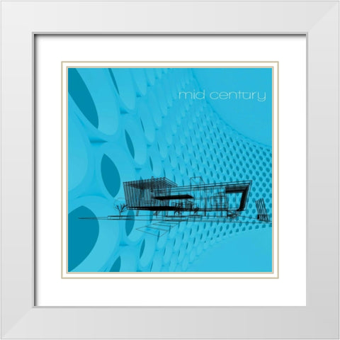 Architek I White Modern Wood Framed Art Print with Double Matting by PI Studio