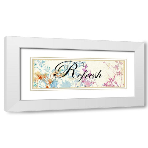 Refresh Wildflowers White Modern Wood Framed Art Print with Double Matting by PI Studio