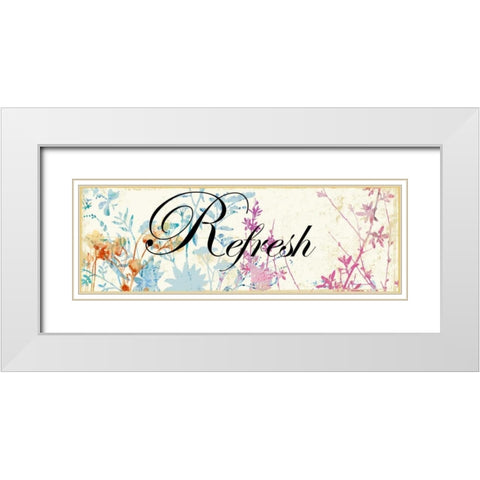 Refresh Wildflowers White Modern Wood Framed Art Print with Double Matting by PI Studio