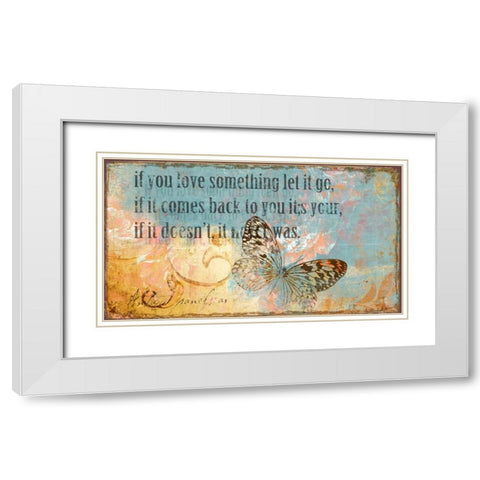 Let it Go White Modern Wood Framed Art Print with Double Matting by PI Studio